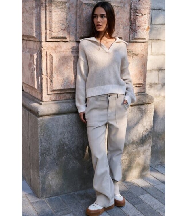 YAYA Cargo trousers with straight legs and patch pockets - L32 - OXFORD TAN BROWN