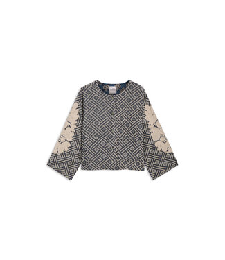 Summum Woman Jacket Blue jacquard