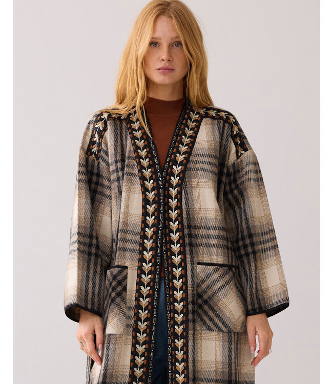 Summum Woman Summum Jacket Big check 000722 - Alpaca