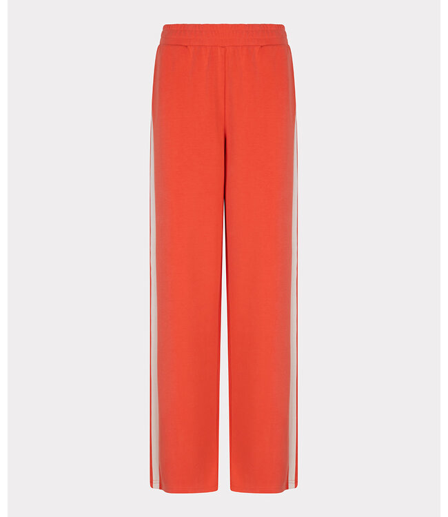 Esqualo Trousers wide stripe Modal Chili Red XS