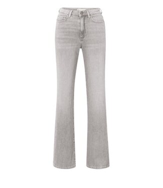 YAYA Wide-leg jeans with high waist (L32) - LIGHT GREY DENIM