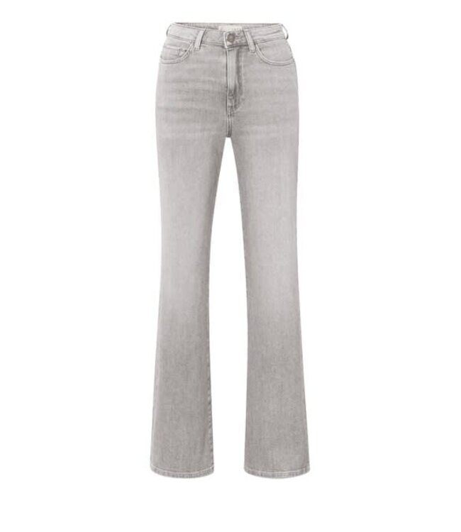 YAYA Wide-leg jeans with high waist (L32) - LIGHT GREY DENIM