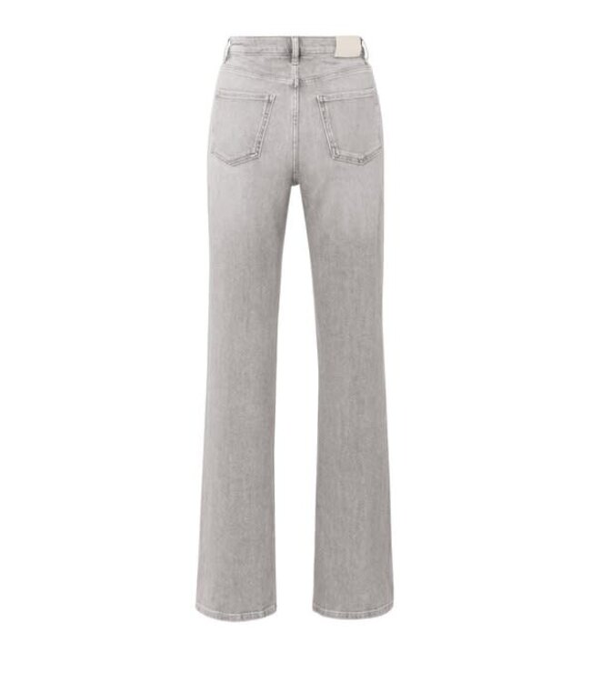 YAYA Wide-leg jeans with high waist (L32) - LIGHT GREY DENIM