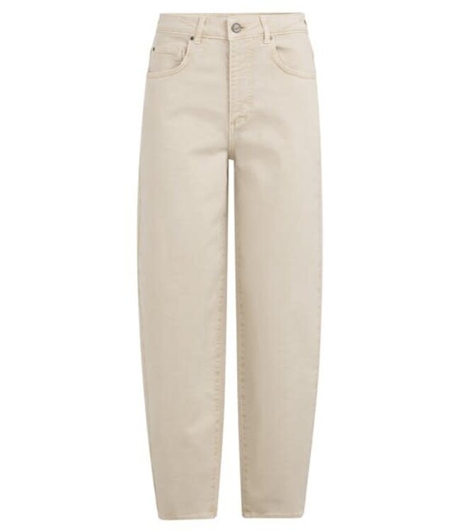 YAYA Barrel jeans with visible back seams and soft wash - SANDSTONE BEIGE