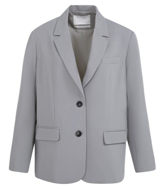 YAYA Oversized blazer with fancy button details - IRON GREY