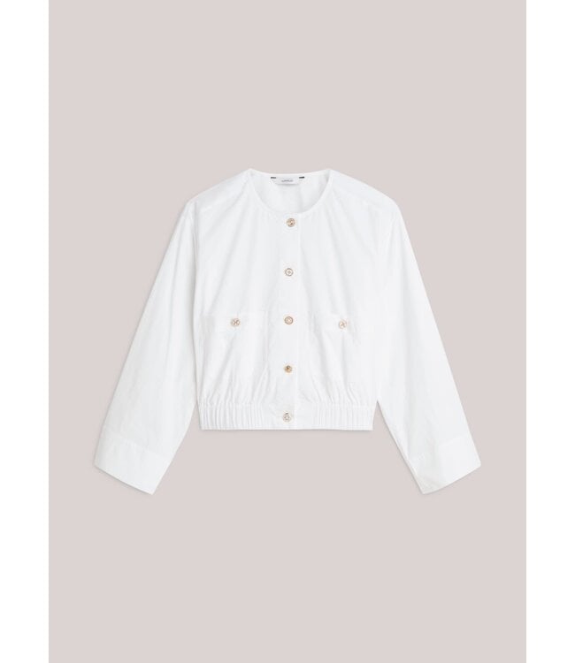 Summum Woman Blouse cropped Crispy poplin