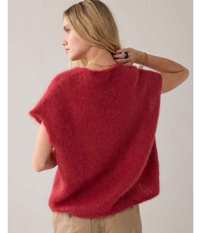 Summum Woman Cardigan sleevles Mohair knit