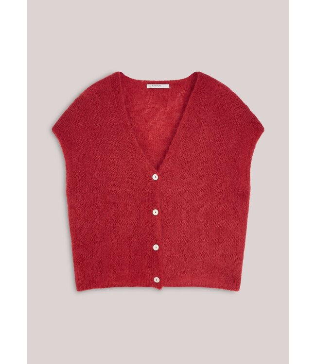 Summum Woman Cardigan sleevles Mohair knit