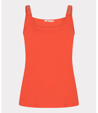 Esqualo Singlet lurex straps - Chili Red