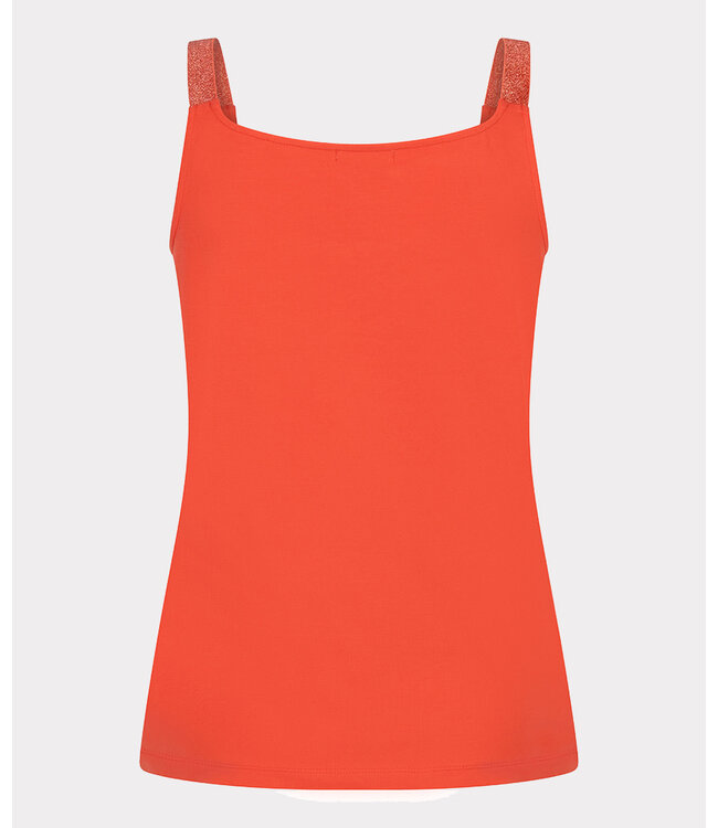 Esqualo Singlet lurex straps - Chili Red