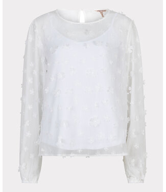 Esqualo Blouse crêpe Daisy Flower - Off White