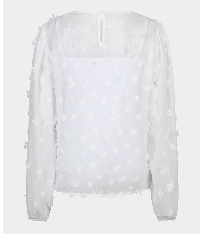 Esqualo Blouse crêpe Daisy Flower - Off White