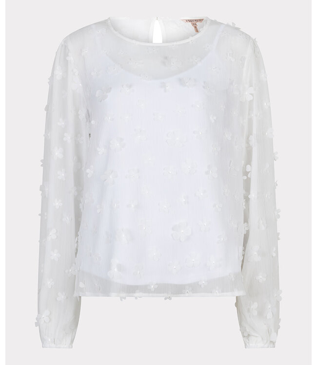 Esqualo Blouse crêpe Daisy Flower - Off White