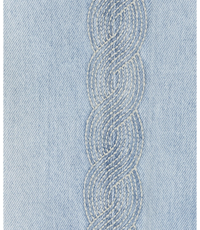 Esqualo Trousers jeans embroidery - Light Jeans Blue