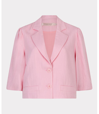 Esqualo Blazer twill cropped puff slve - Romance Rose