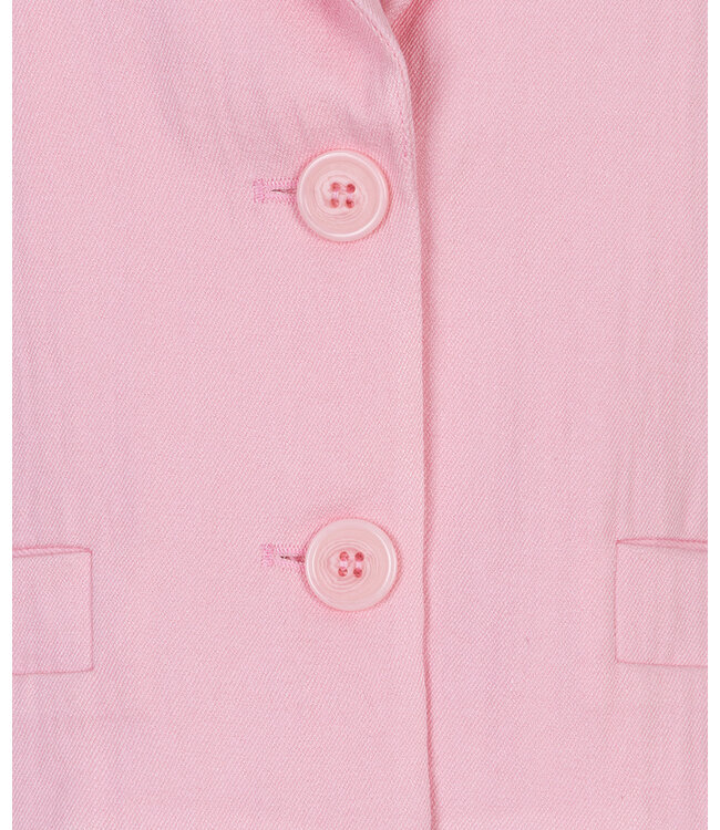 Esqualo Blazer twill cropped puff slve - Romance Rose