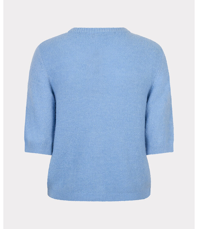 Esqualo Cardigan s/slve fancy buttons - Pacific Blue