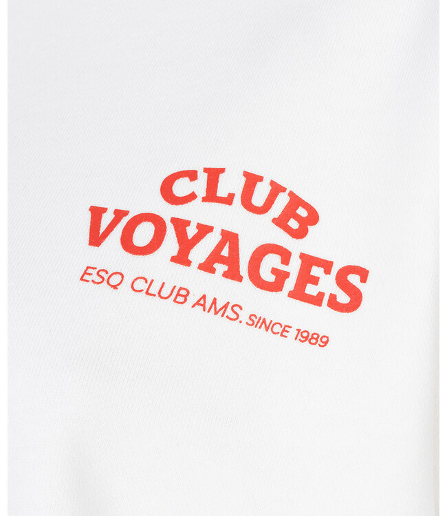 Esqualo Sweater 'cities' - Off White / Chili Red