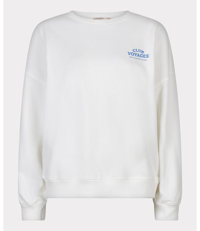 Esqualo Sweater 'cities' - Off White / Blue