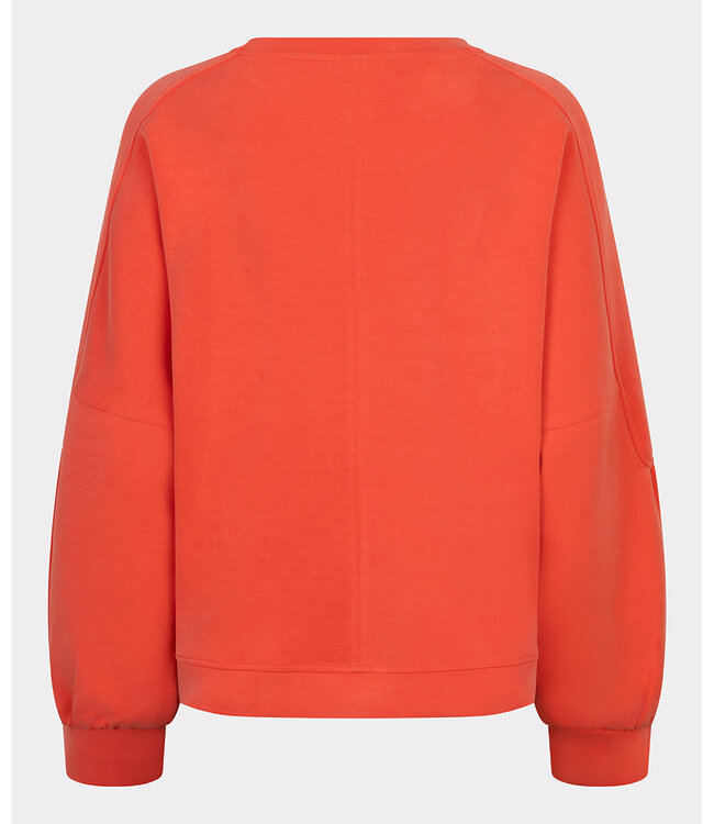 Esqualo Sweater fancy slve Modal - Chili Red