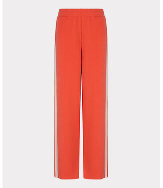 Esqualo Trousers wide stripe Modal - Chili Red