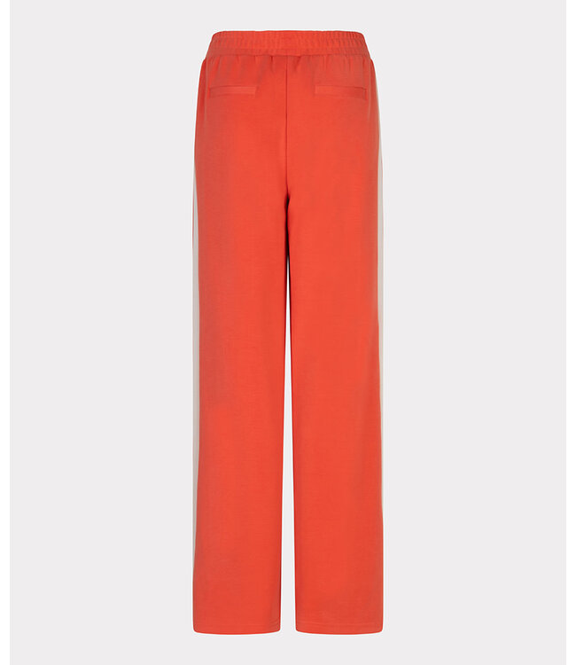 Esqualo Trousers wide stripe Modal - Chili Red