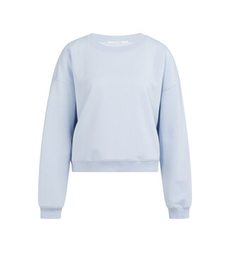 YAYA Lightweight sweater with crew neck - ICE BLUE
