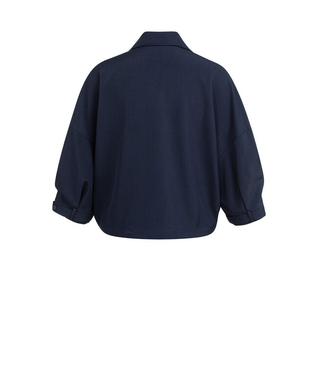 YAYA Blouse jacket with adjustable loop and practical pocket - NAVY BLAZER BLUE