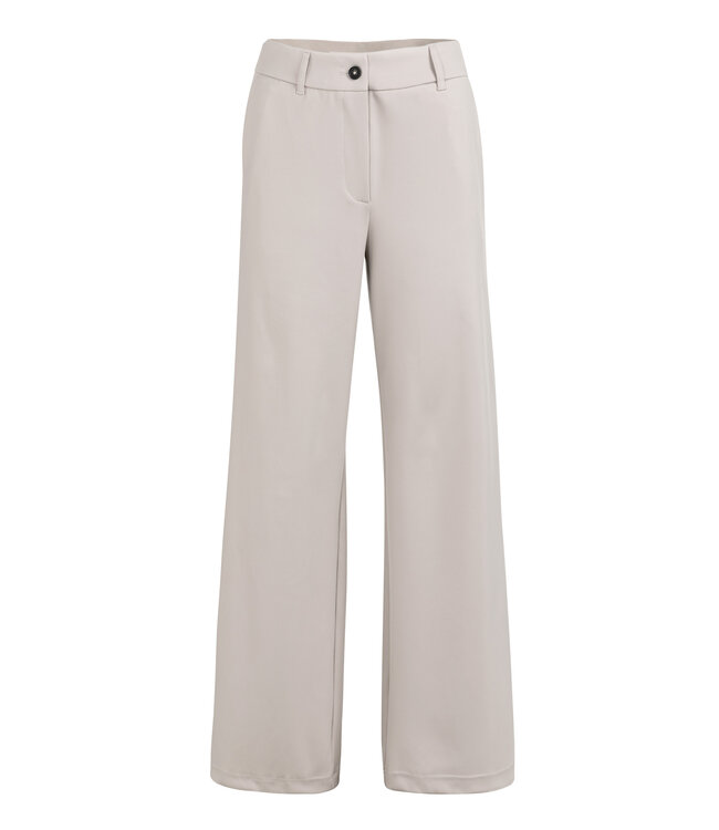 YAYA Jersey trousers with elastic waistband and wide legs - MAUVE PURPLE