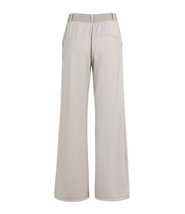 YAYA Jersey trousers with elastic waistband and wide legs - MAUVE PURPLE