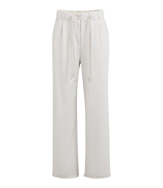 YAYA Jersey wide leg trousers with pleats and drawcord at waist - TEMPLE GRAY