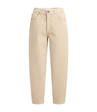 YAYA Barrel jeans with visible back seams and soft wash - DESERT BEIGE