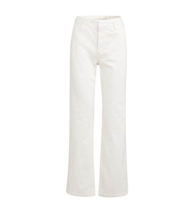YAYA Chino jeans with straight legs and welt pockets (L34) - OFF WHITE DENIM