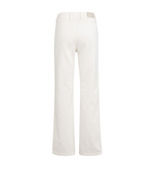 YAYA Chino jeans with straight legs and welt pockets (L34) - OFF WHITE DENIM