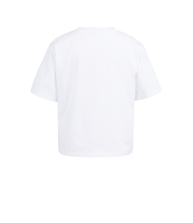 YAYA Boyfriend T-shirt with artwork print - PURE WHITE DESSIN