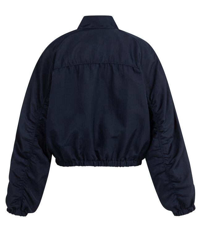 YAYA Short oversized jacket with pleated details - NAVY BLAZER BLUE