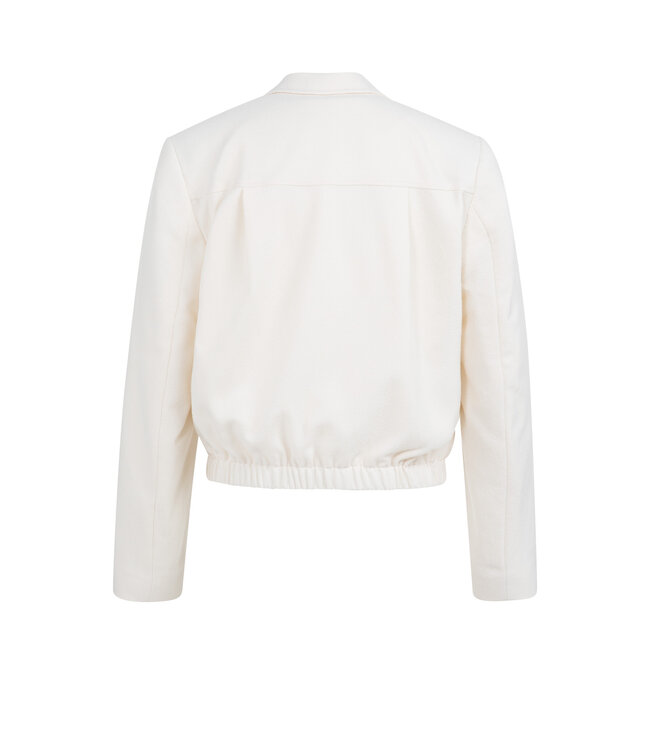 YAYA Short double-breasted blazer jacket - ECRU