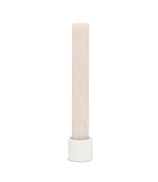 YAYA Cylindrical sandstone candle holder - 5x6 cm - NATURAL