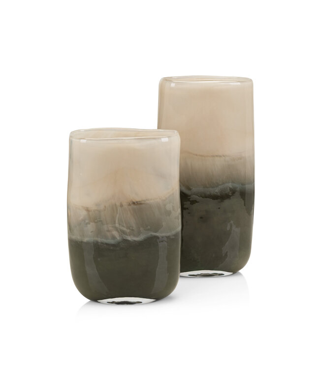 YAYA Tall glass vase with color gradient - MULTICOLOR