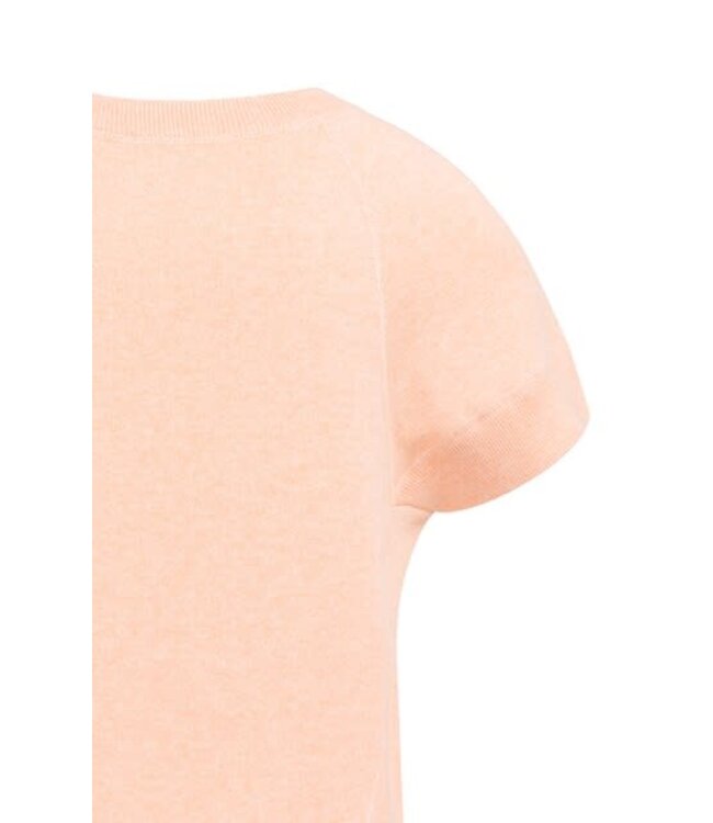 YAYA Sleeveless sweater with stitch details - PEACH PALAZZO ORANGE MELANGE