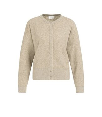 YAYA Towel knitted cardigan - CROCKERY BROWN MELANGE