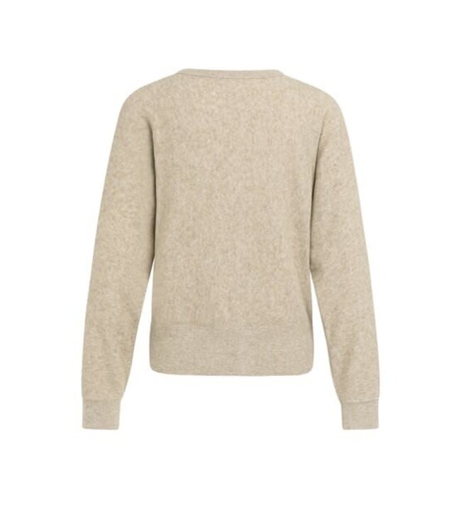 YAYA Towel knitted cardigan - CROCKERY BROWN MELANGE