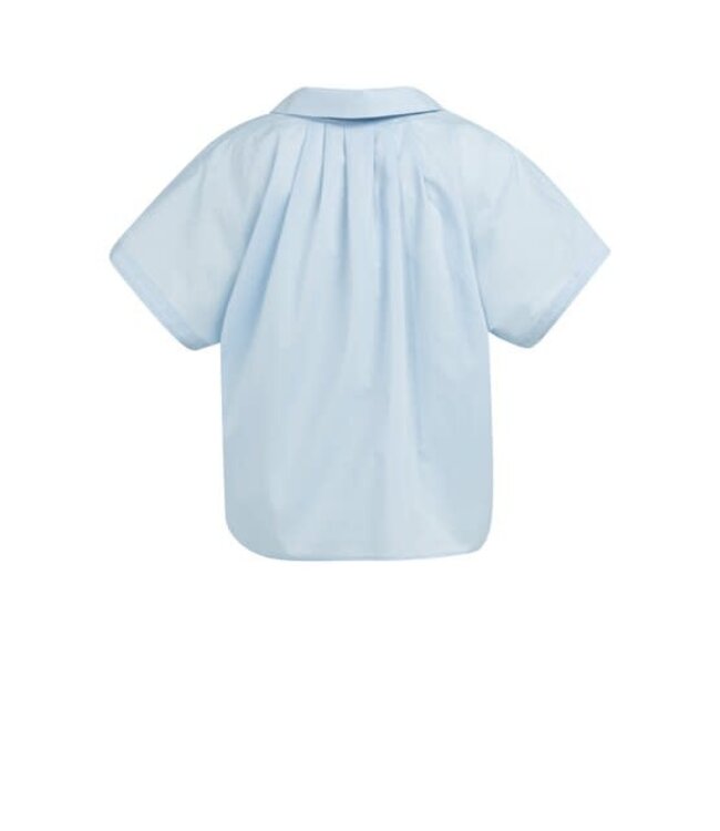 YAYA Sleeveless blouse with button detail - LIGHT BLUE