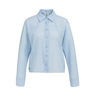 YAYA Batwing blouse with cut seams - LIGHT BLUE