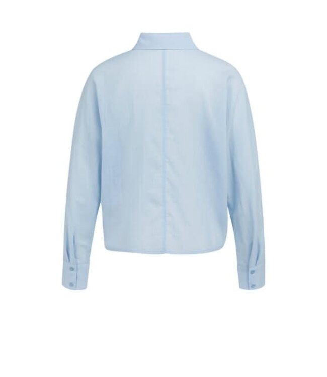 YAYA Batwing blouse with cut seams - LIGHT BLUE