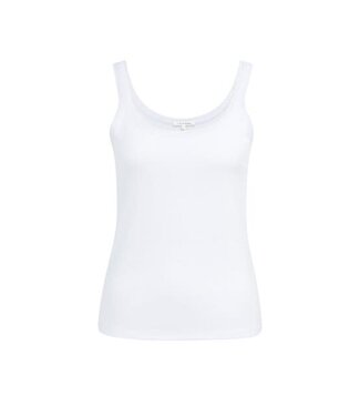 YAYA Singlet with mesh edge - PURE WHITE