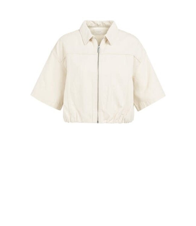 YAYA Denim look jacket - CLOUD CREME WHITE