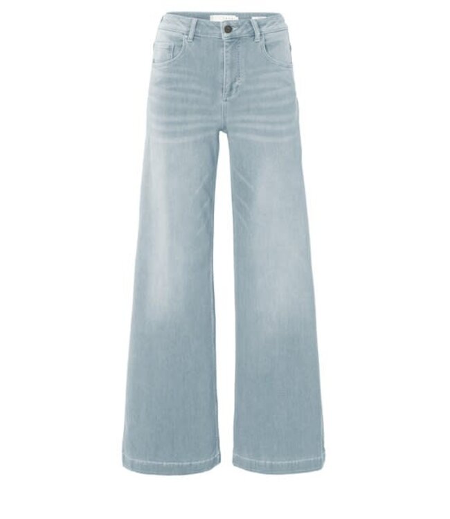 YAYA Jeans with high waist, extra wide legs and pockets - L34 - LIGHT BLUE DENIM