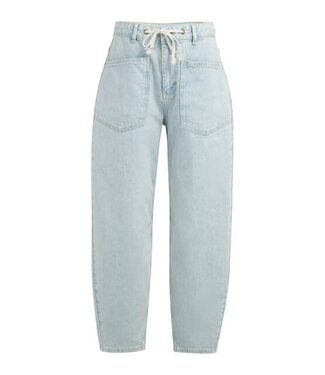 YAYA Colored worker denim w. cord - LIGHT DENIM