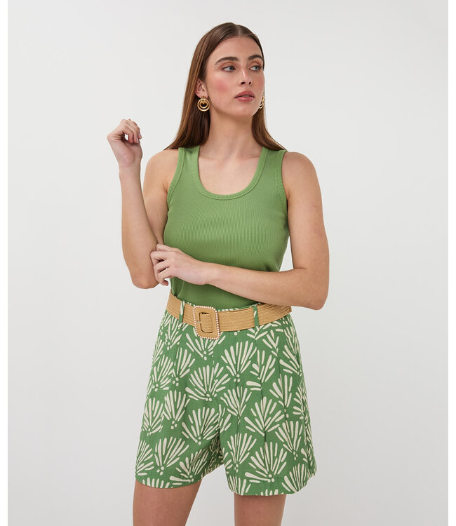 Esqualo Singlet rib knit Jungle Green XS